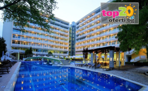 Страхотно Лято в Слънчев Бряг! Нощувка с Premium All Inclusive + Чадър и Шезлонг на Плажа + Водна Пързалка + Голям Басейн, Детски Басейн, Анимация и Паркинг в Гранд Хотел Нирвана 4*, Слънчев Бряг, от 69 лв./Човек. Безплатно за Едно Дете до 12 Год.! ...